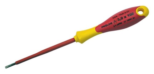 PROLINE Wkrętak izolowany płaski elektrotechniczny, 3,0x100mm 10574