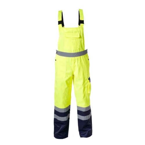 LAHTI PRO Spodnie ogrodniczki ostrzegawcze letnie żółte rozmiar XXXL /L4110506/