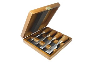 NAREX Zestaw dłut krókich PREMIUM serii WOOD LINE PLUS - 4szt w drewnianej kasecie 853750