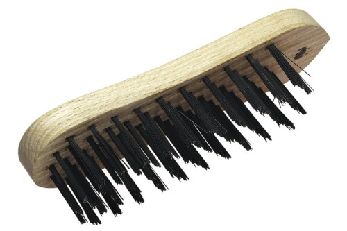 WOLFCRAFT Szczotka ręczna drut stalowy 5-rzędowa uchwyt drewniany 2720000