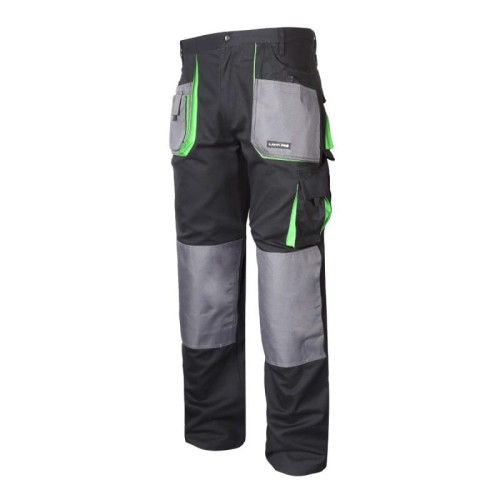 LAHTI PRO Spodnie robocze czarno-zielone, 100% Bawełna,  rozmiar XL (56) /L4050656/