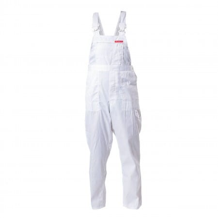 LAHTI PRO Quest Spodnie robocze ogrodniczki białe, rozmiar XL 182cm /LPQD82XL/