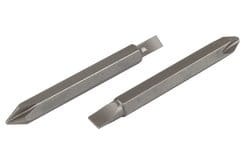 WOLFCRAFT Kpl. 2 Końcówki podwójne dł.=60mm PZ1; PZ2 Płaskie: 0,6x4,5mm; 0,8x5,5mm.  2408000
