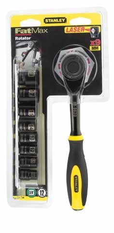 STANLEY Zestaw FatMax  z grzechotką 1/4" Black Chrome - 11szt.  94-607