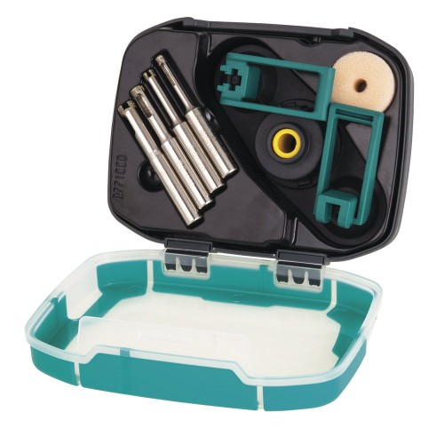 WOLFCRAFT Komplet otwornic diamentowych fi 5-6-8-10mm + prowadnica  8771000