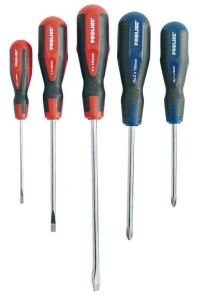 PROLINE Zestaw profesjonalnych wkrętaków CrV-Mo, Soft-touch, 5el. 10208