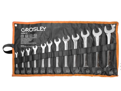 GROSLEY Zestaw kluczy płaskich kpl 12szt.- GZK12
