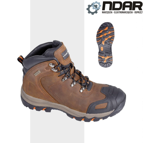 LAHTI PRO Buty robocze bez podnoska skóra, "Crazy Horse" O2 SRA, rozmiar 45 /L3011545/