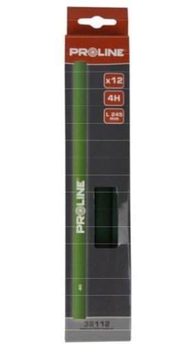 PROLINE Ołówek murarski zielony 4H 245mm, 12 sztuk Proline 38112