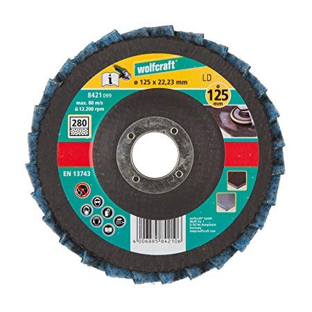 WOLFCRAFT Tarcza lamelkowa 125 mm - z włókniną / szlifowanie delikatne 8421099