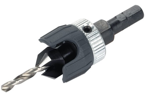 WOLFCRAFT Nawiertak z fazownikiem śr. 12mm; ogranicznik głębokości 2544000
