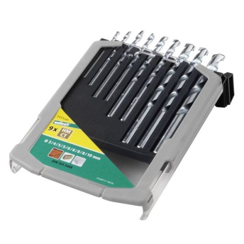 WOLFCRAFT Zestaw wierteł do kamienia 3 - 10 mm [9 szt.] 7111000