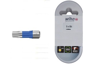 WIHA Zestaw 5 szt. bitów w pudełku T-BIT 25 mm TX40