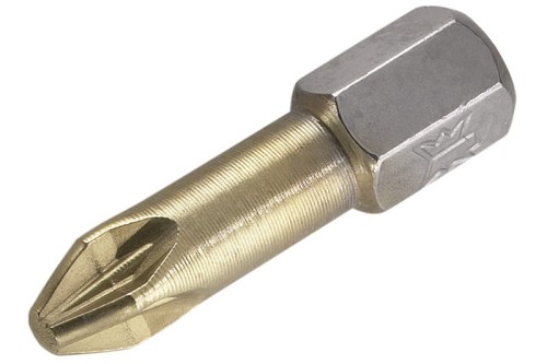 WOLFCRAFT Kpl. 2 końcówki Torsion-TiN Pozidriv nr 2 dł. 25mm 1326000