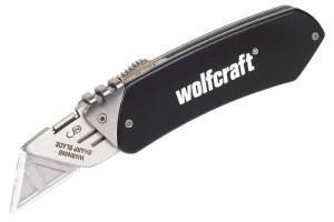 WOLFCRAFT Nóż aluminiowy z wysuwanym ostrzem trapezowym 4124000