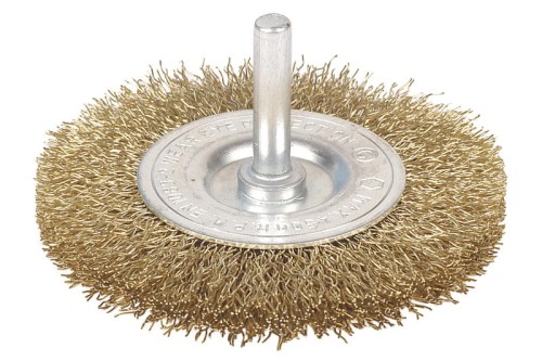 WOLFCRAFT Szczotka drut.tarczowa  mosiężna trzpień 6 mm śr. 75x10 mm 2110000
