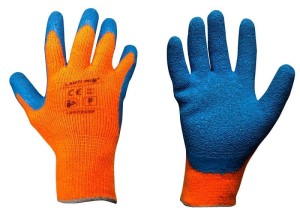 LAHTI PRO Rękawice ochronne ocieplane powlekane lateksem pomarańczowe rozmiar 8 /L250208K/