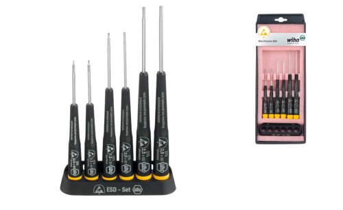 WIHA 275 ESD K6 Zestaw precyzyjnych wkrętaków sześciokątnych ESD, 6 części 32278