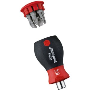 WIHA 3801-02 Uchwyt na bity Stubby z magazynkiem, magnetyczny, 1/4" 33740