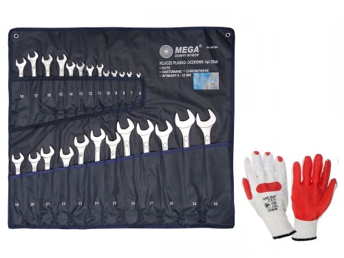 MEGA Zestaw kluczy płasko-oczkowych 6-32mm 6-32mm + GRATIS