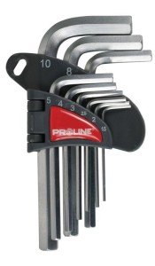 PROLINE Klucze sześciokątne hex CrV, zestaw 9el., 1.5-10mm 48309