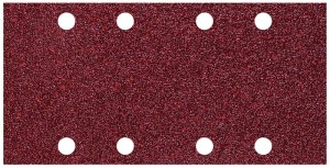 WOLFCRAFT Kpl. 10 arkuszy ściernych KORUND mocowanie na rzep perforowane Gr. 40 80 120 93x185 mm 1762000