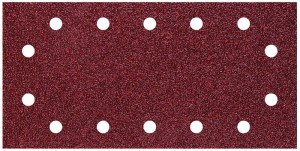 WOLFCRAFT Kpl. 5 arkuszy ściernych mocowanie na rzep perforowane Gr. 120; 115x230mm 3185000